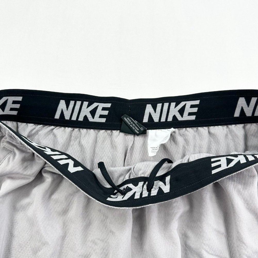 Nike Basketball Shorts Mens XL Grey Dri Fit Lightweight Running Sports Trunks - Picture 5 of 12